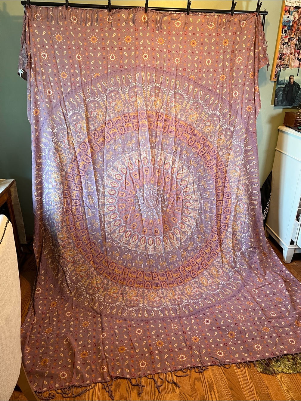 Urban Outfitters Purple & Orange Medallion Tapestry